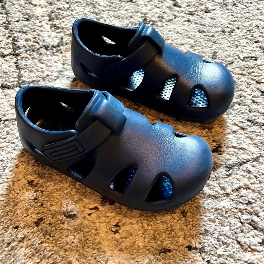 Ten Little Toddler Blue Water Shoes with Adjustable Strap